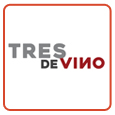 Logotipo de Tres de vino vinícola