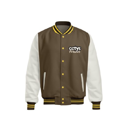 Chamarra Varsity Café CETYS Forever