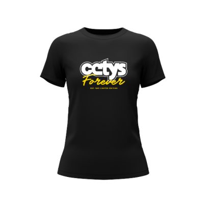 Playera Varsity Dama CETYS Forever Color Negra