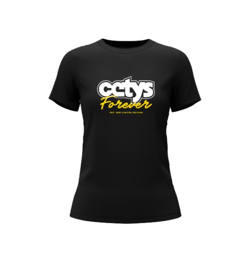 Playera Varsity Dama CETYS Forever Color Negra