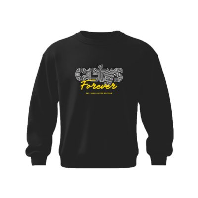 Sudadera Conmemorativa Unisex  Estampada CETYS Forever Color Negra