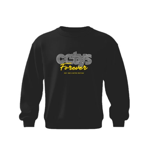Sudadera Conmemorativa Unisex  Estampada CETYS Forever Color Negra