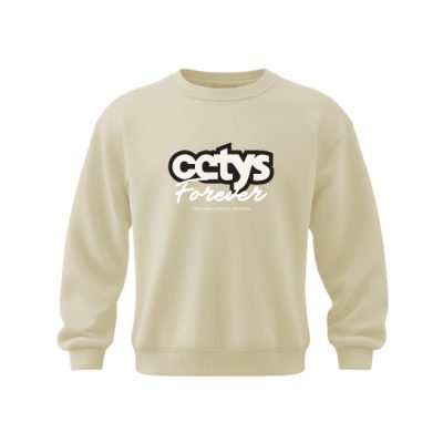 Sudadera Varsity Unisex Bordada CETYS Forever Color Tan