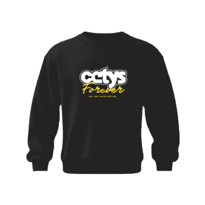 Sudadera Varsity Unisex Bordada CETYS Forever Color Negra