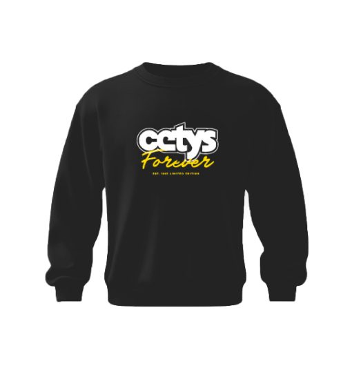 Sudadera Varsity Unisex Bordada CETYS Forever Color Negra