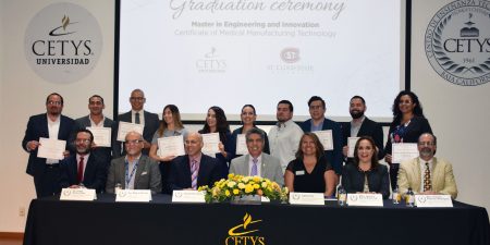 First generation of binational master’s degree in medical manufacture engineering graduates at CETYS