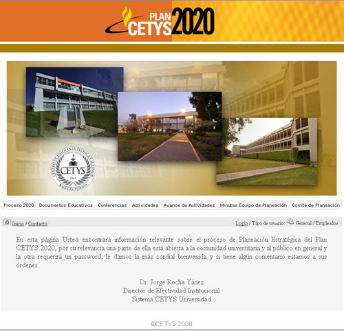 Plan CETYS 2020, Estrena Página Electrónica