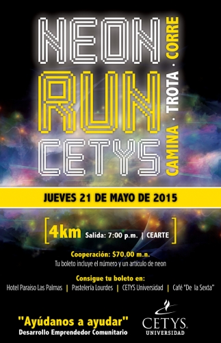 Invitan a carrera atlética Neon Run 2015