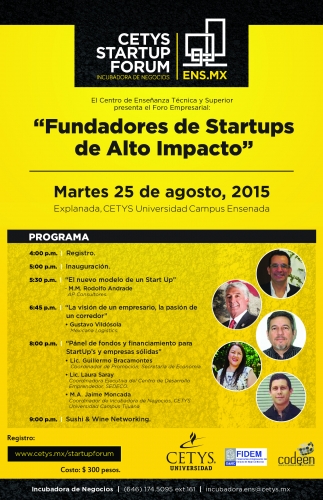 Invitan a Startup Forum 2015