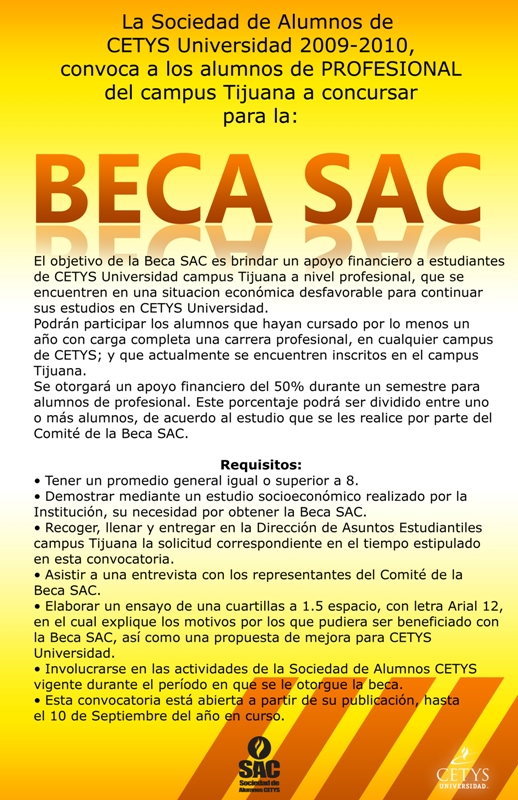 Convocatoria a Beca SAC