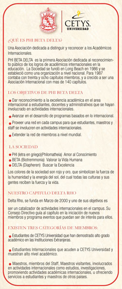 Reunión informativa de Phi Beta Delta