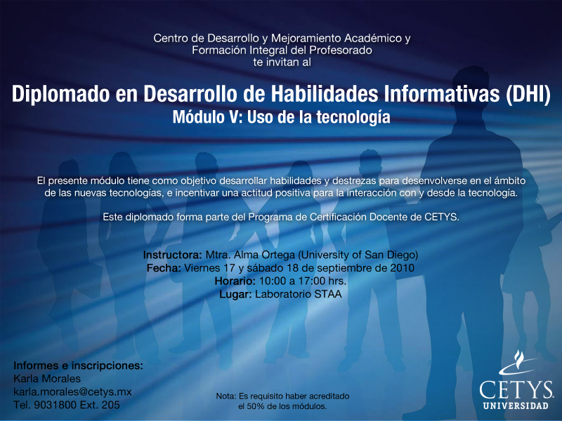 ¡Atención Docente! Diplomado en DHI