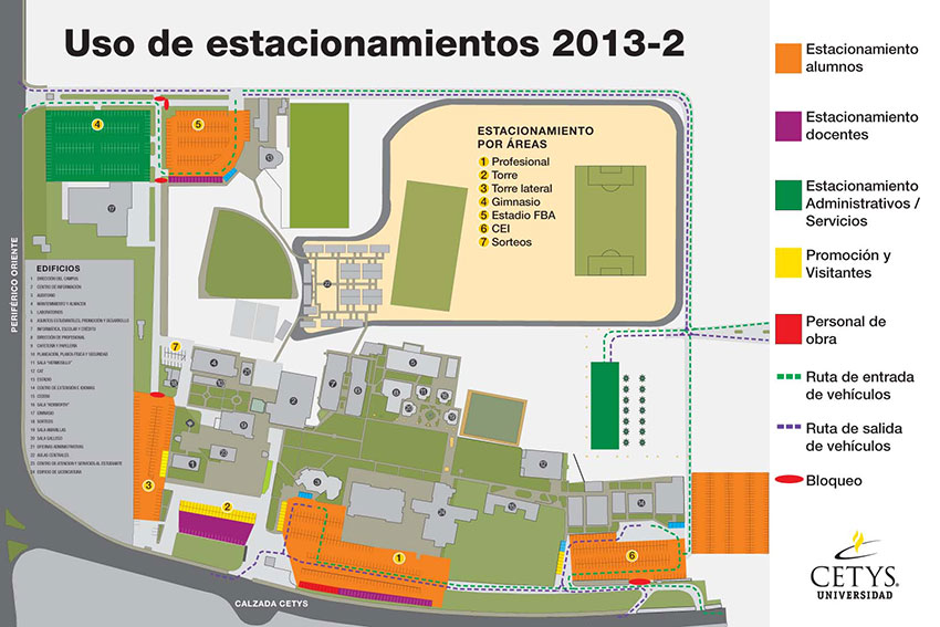 Ubica tu área de estacionamiento