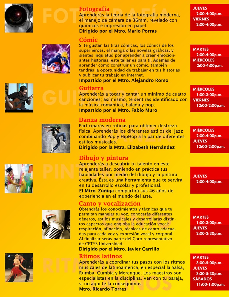 Participa en las Actividades Culturales