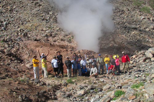 Visitan el Geiser Cucapah