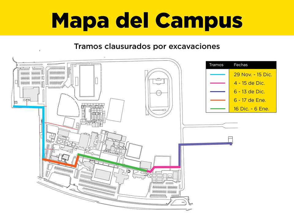 Informan sobre obras en el Campus