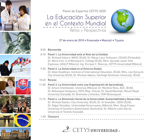 Expertos Mundiales Brindarán Panorama de la Educación Superior