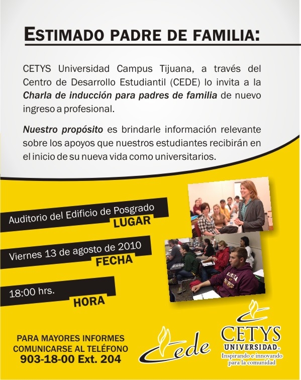 Charla de inducción para padres de familia
