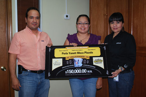Recibe 150 mil pesos