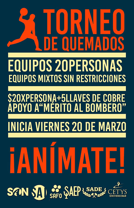 Por iniciar Torneo de Quemados