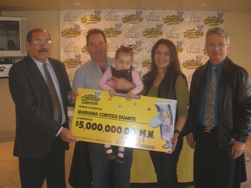 Entregan los 5 Millones del CETYSorteo