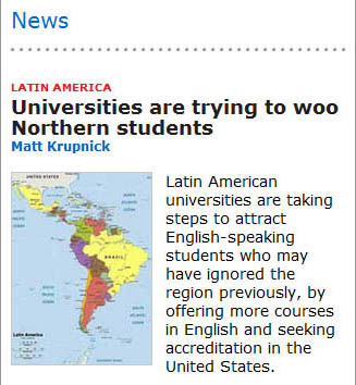 University World News entrevista al Rector