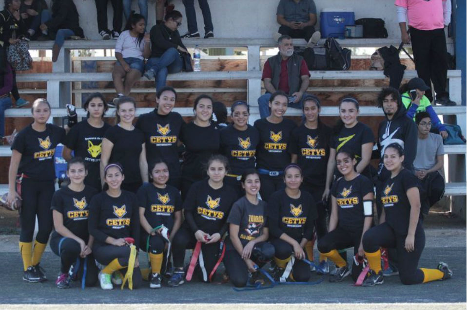 Crece Zorros con totalidad de alumnas de CETYS en liga libre de flag
