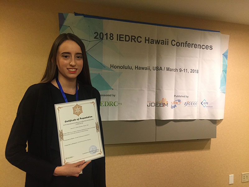 Alumna de CETYS, única latinoamericana en presentar proyecto en Hawaii
