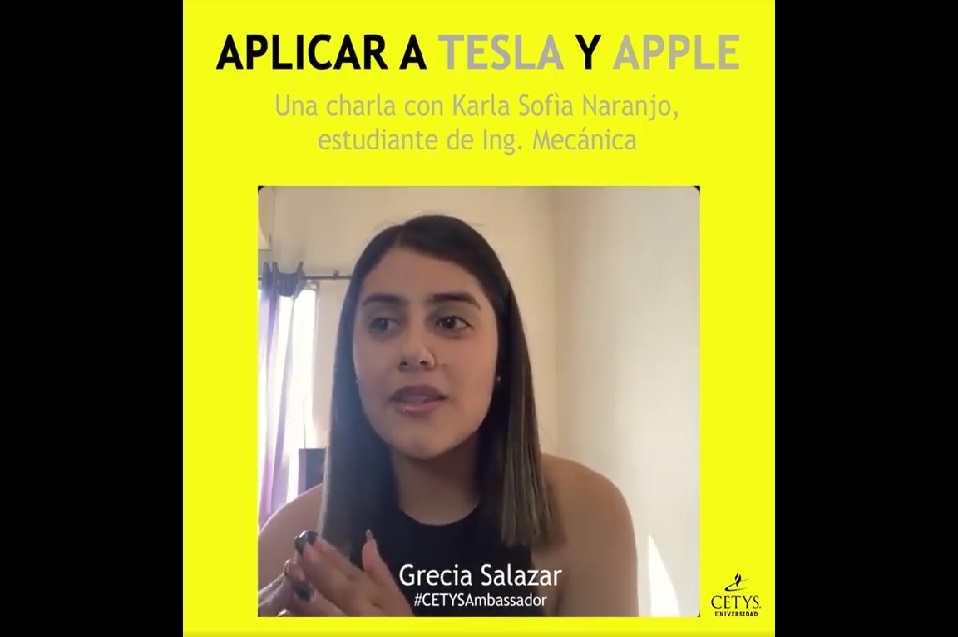 Aplicar a Tesla y a Apple, una charla con Karla Sofía Naranjo