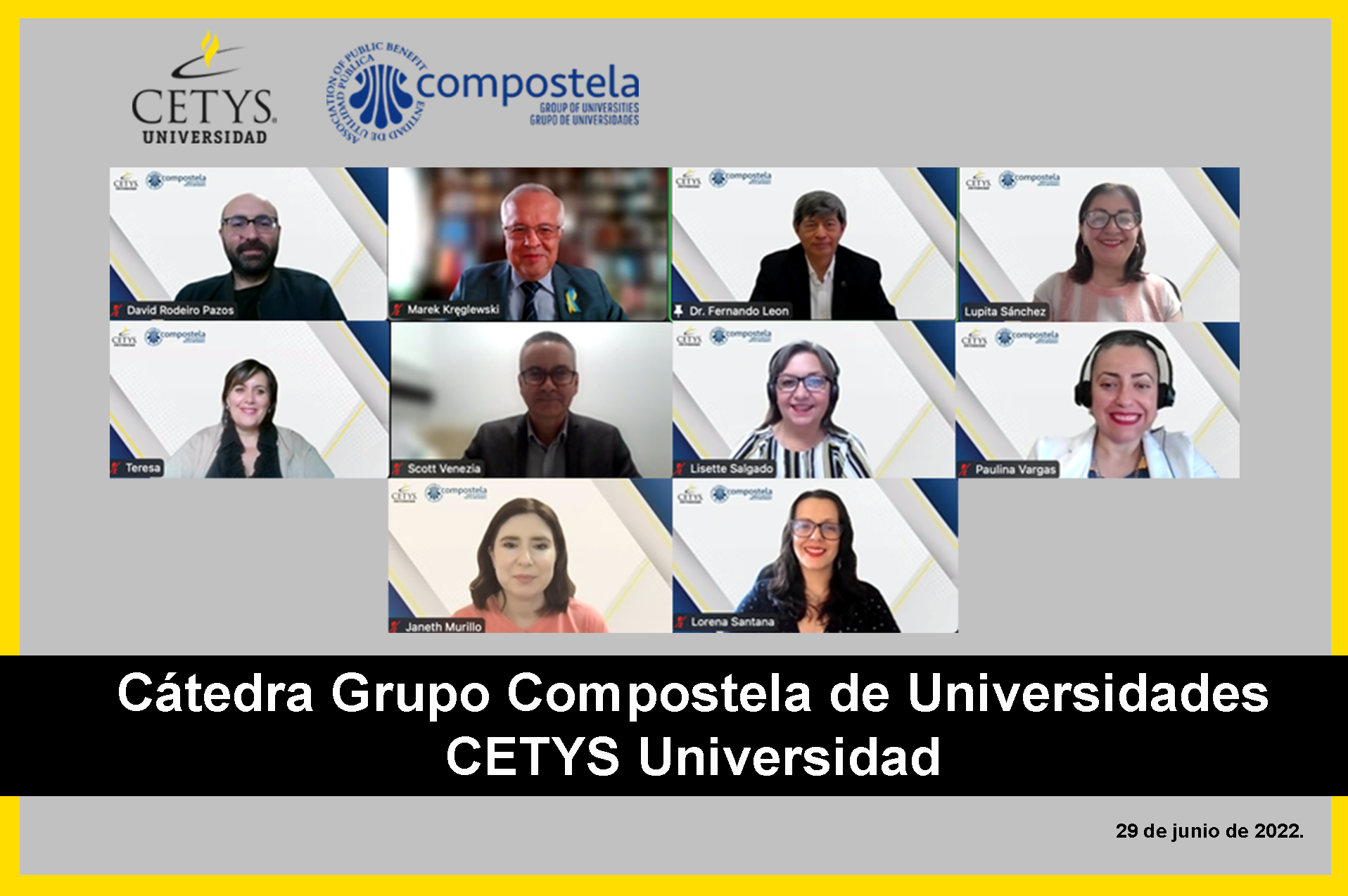Inicia la Primera Cátedra Internacional del Grupo Compostela de Universidades en CETYS 