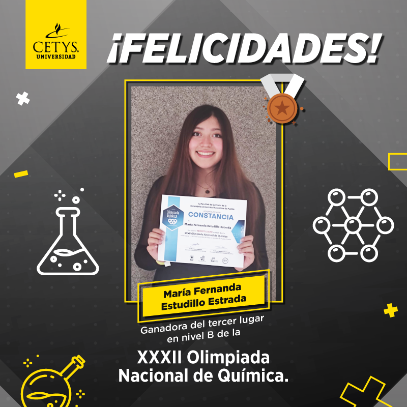 Gana estudiante de Prepa CETYS Bronce en Olimpiada Nacional de Química