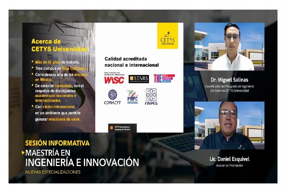 Sesión Informativa de la Maestría en Ingeniería e Innovación
