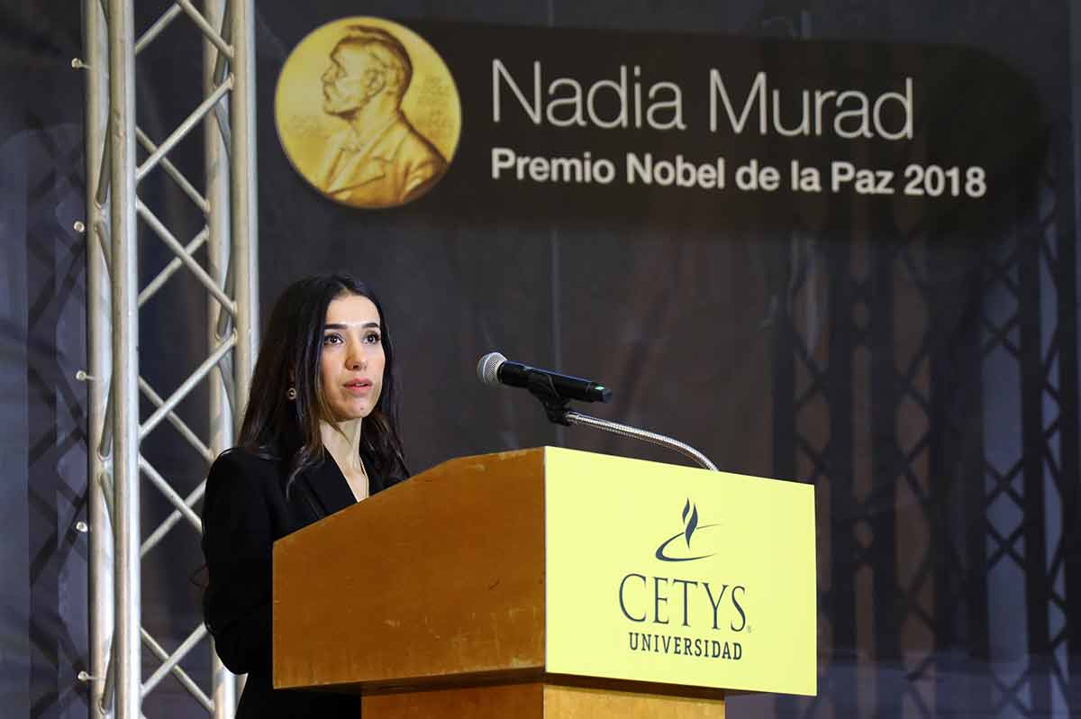 Necesitamos jóvenes brillantes que defiendan derechos humanos y busquen la paz: Nadia Murad