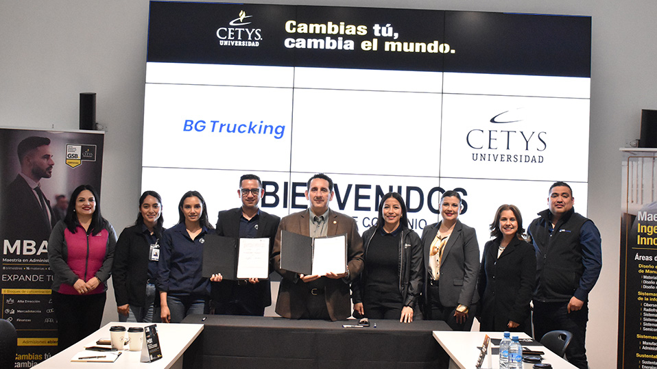 Firman convenio CETYS Campus Mexicali y BG Trucking