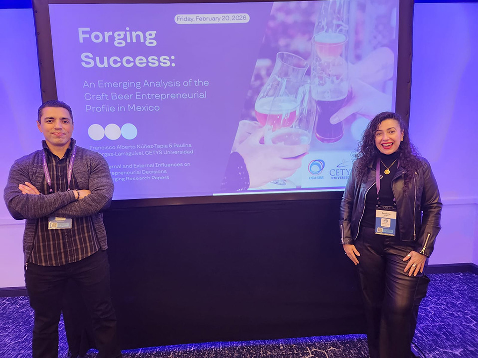 Académicos de CETYS presentan investigación sobre emprendimiento cervecero enl USASBE 2026